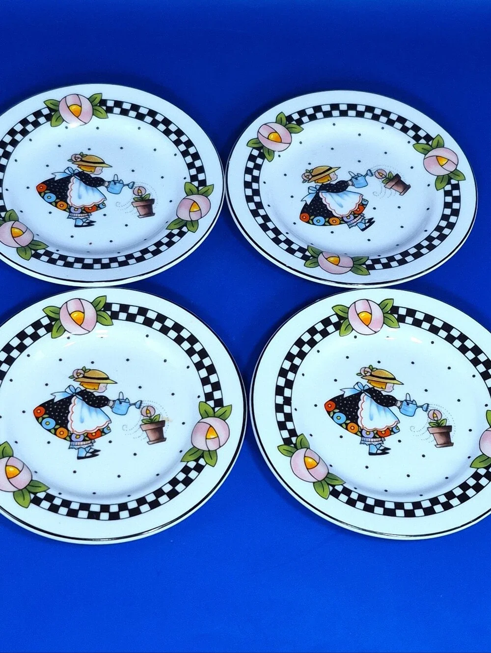 Mary Engelbreit Vintage Porcelain Child's Tea Set Parts - 13 Pc Partial Set